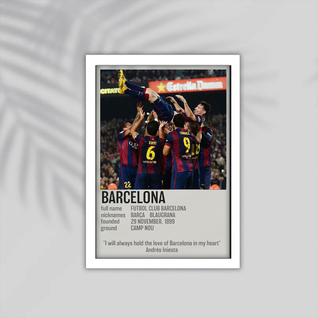 Barca Football Framed Poster