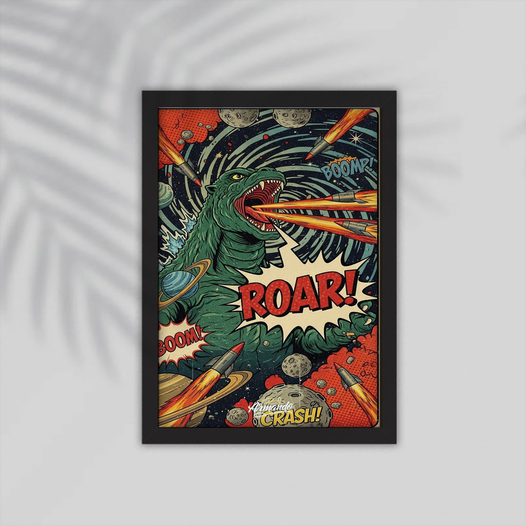 Roar Comic Framed Poster