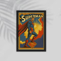 Superman Superhero Framed Poster