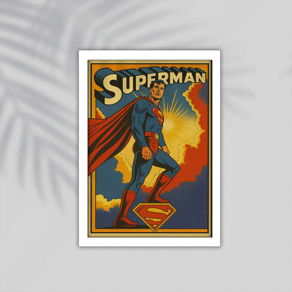 Superman Superhero Framed Poster