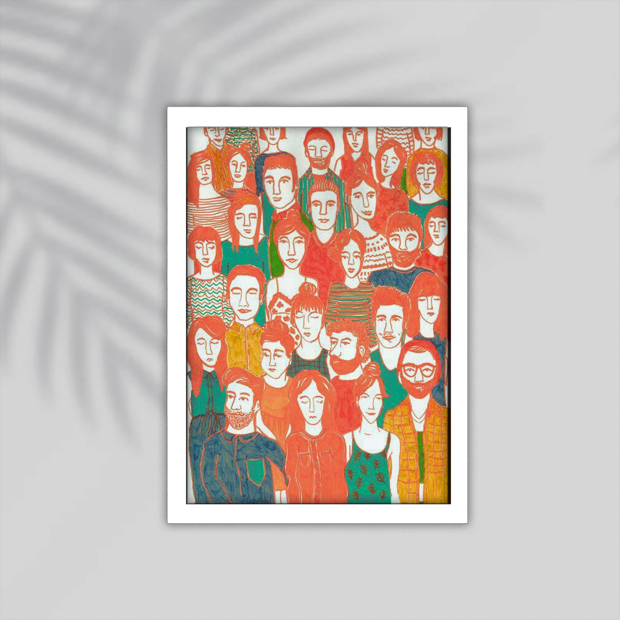 Girls Flower Simple drawings Framed Poster