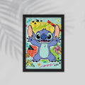 Stitch Cartoon Framed Poster