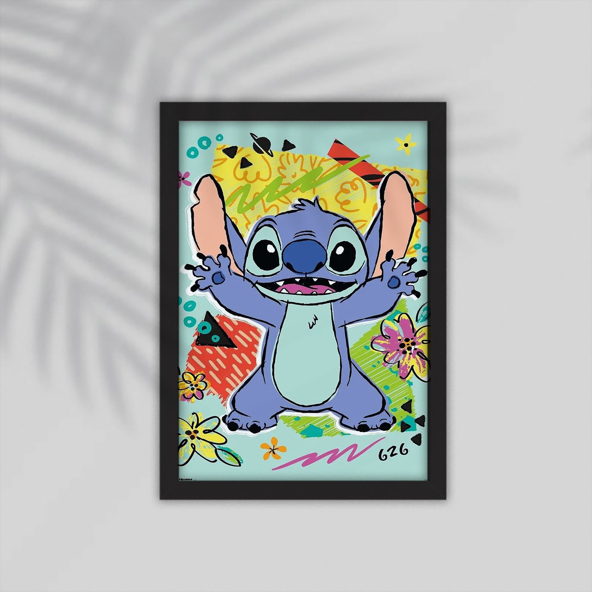 Stitch Cartoon Framed Poster