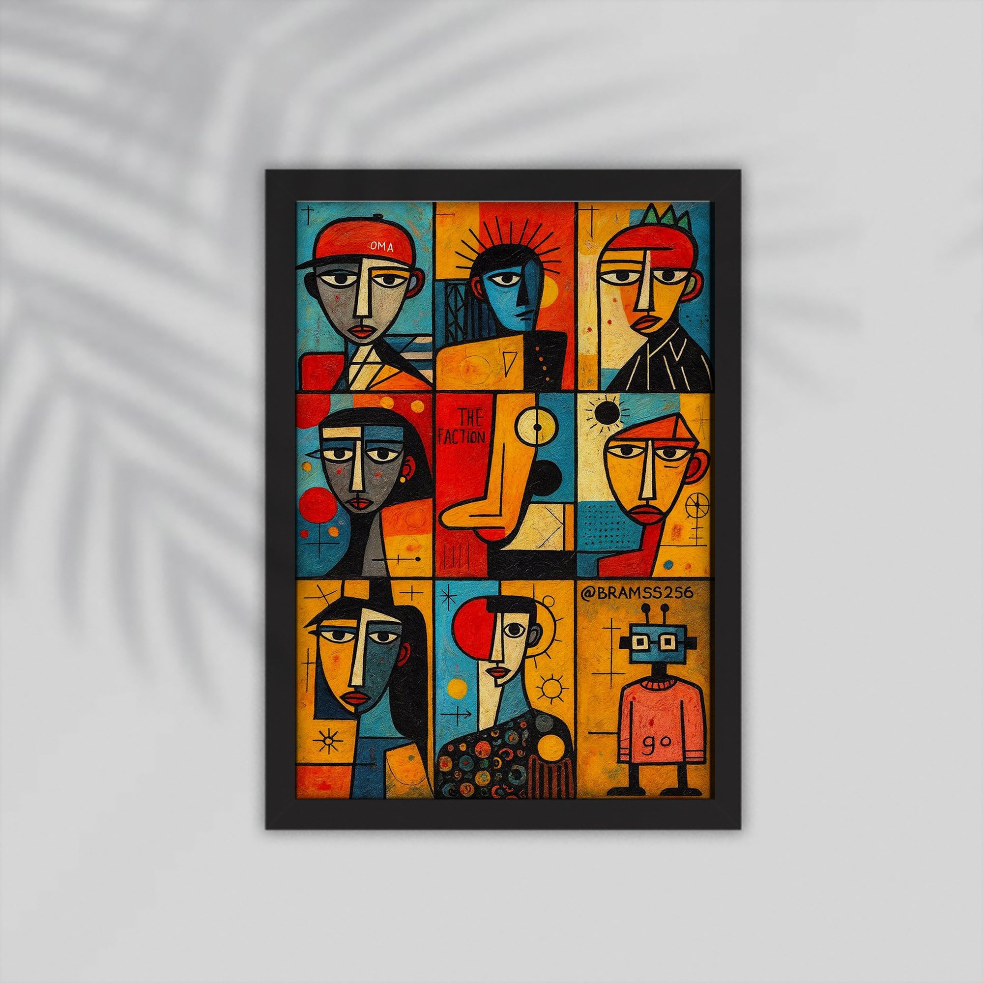 Faces Flower Simple drawings Framed Poster