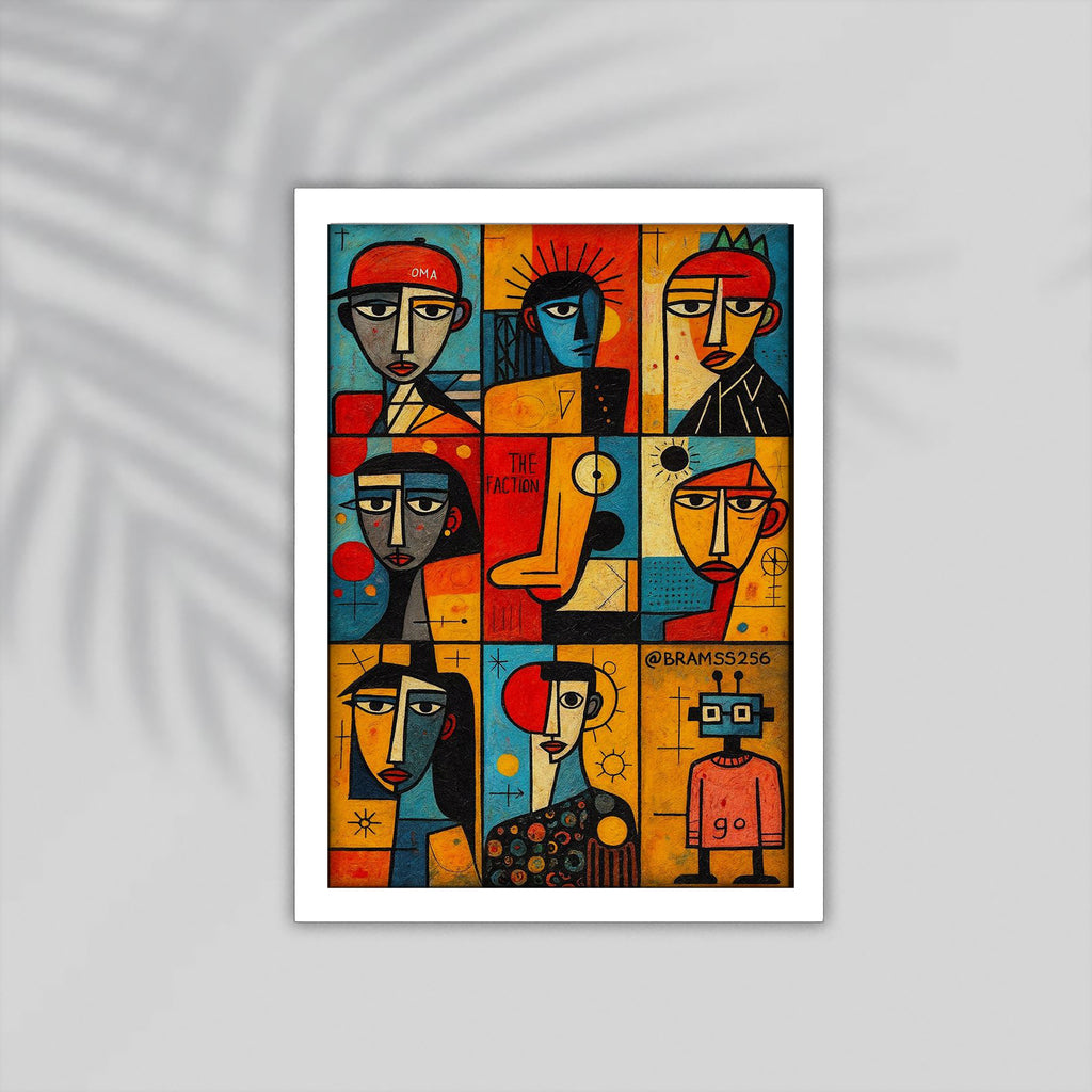 Faces Flower Simple drawings Framed Poster