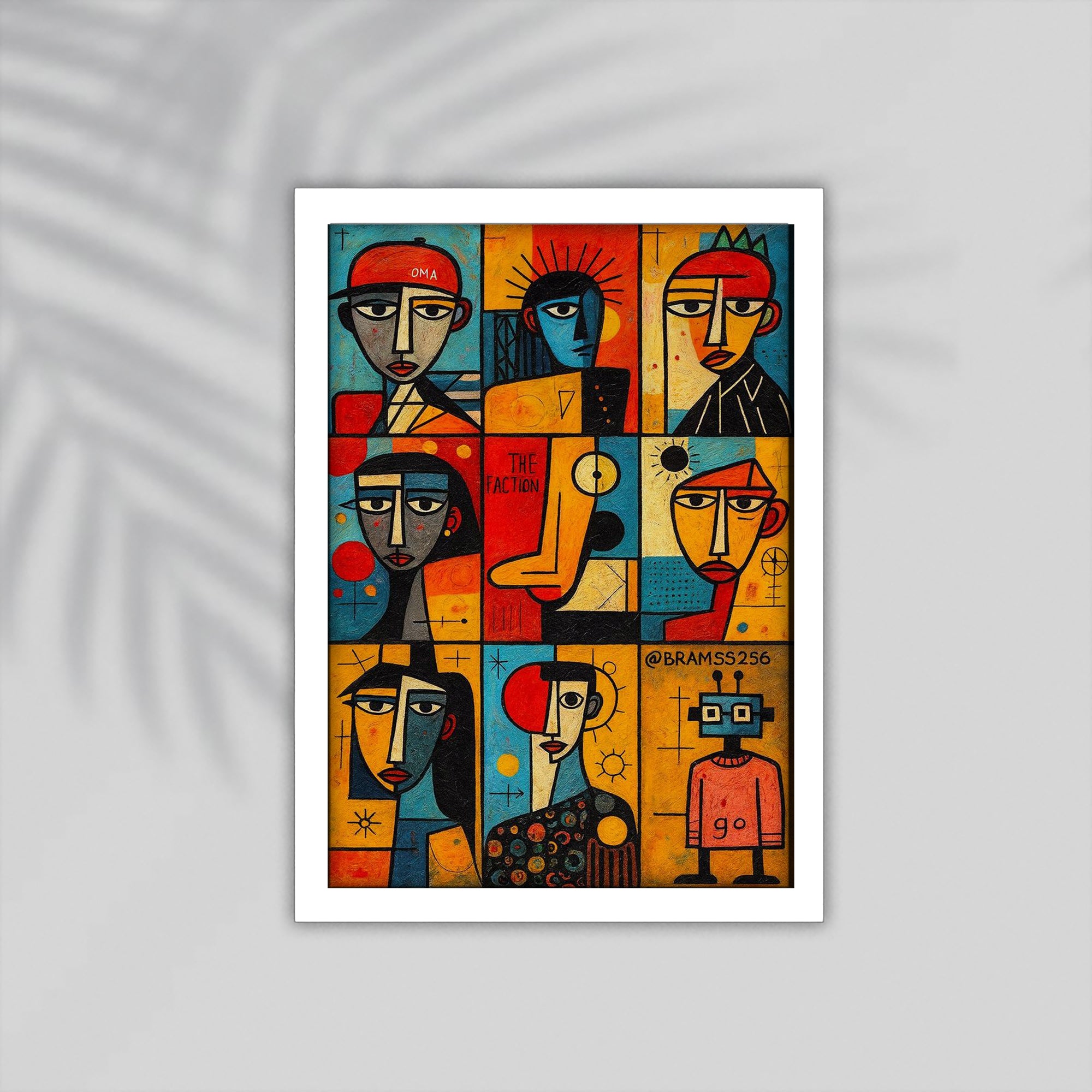 Faces Flower Simple drawings Framed Poster
