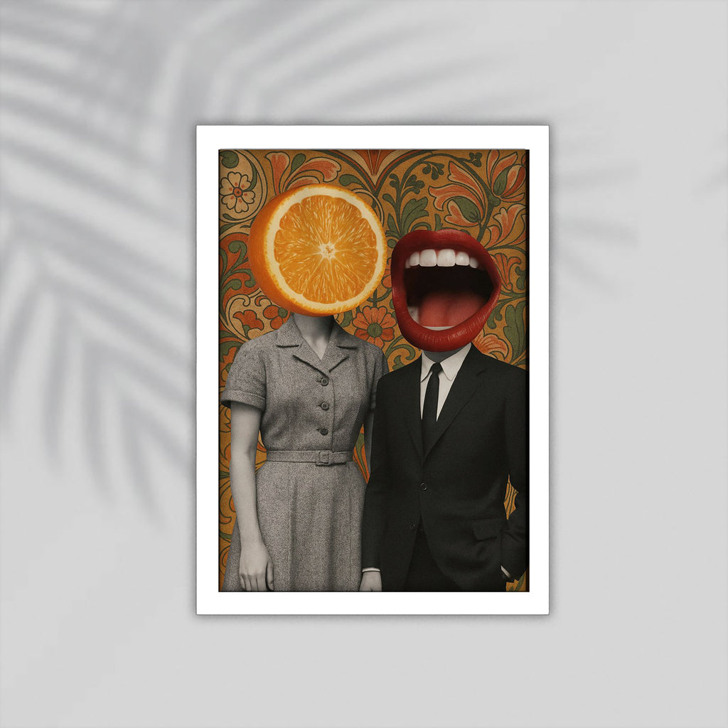 Orange Comic Framed Poster
