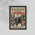 Superman Superhero Framed Poster