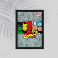 Marvel Superhero Framed Poster