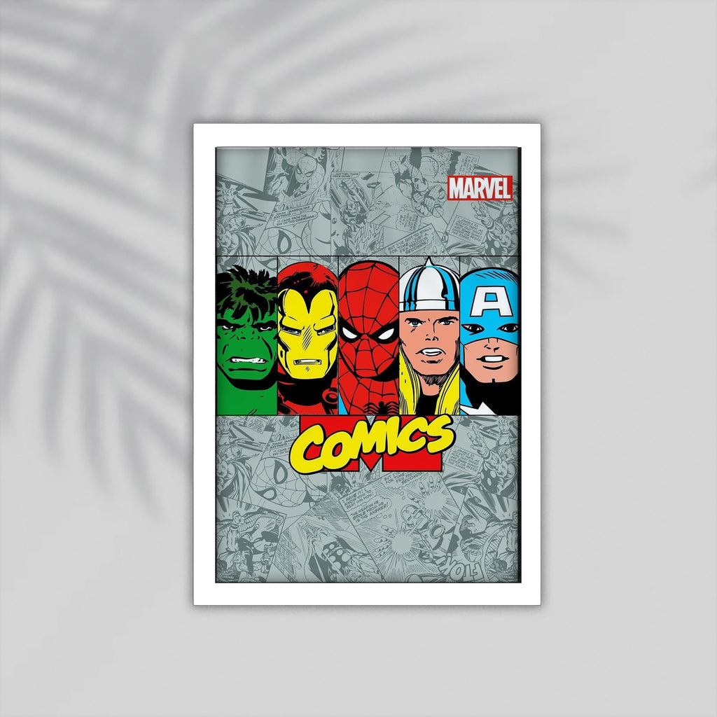 Marvel Superhero Framed Poster