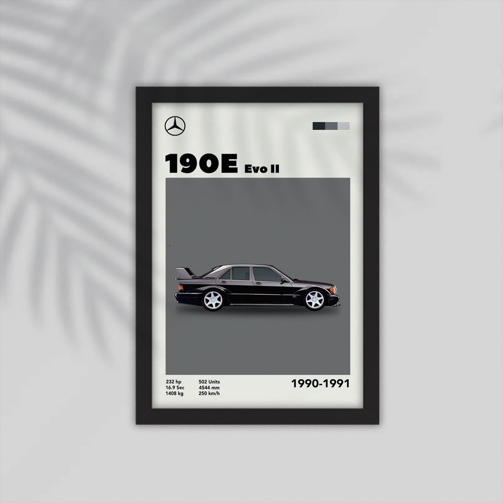 190E Car Framed Poster