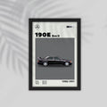 190E Car Framed Poster