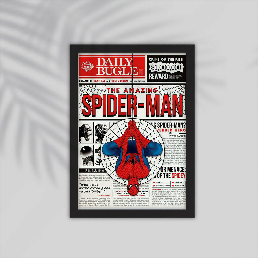 Spiderman Superhero Framed Poster