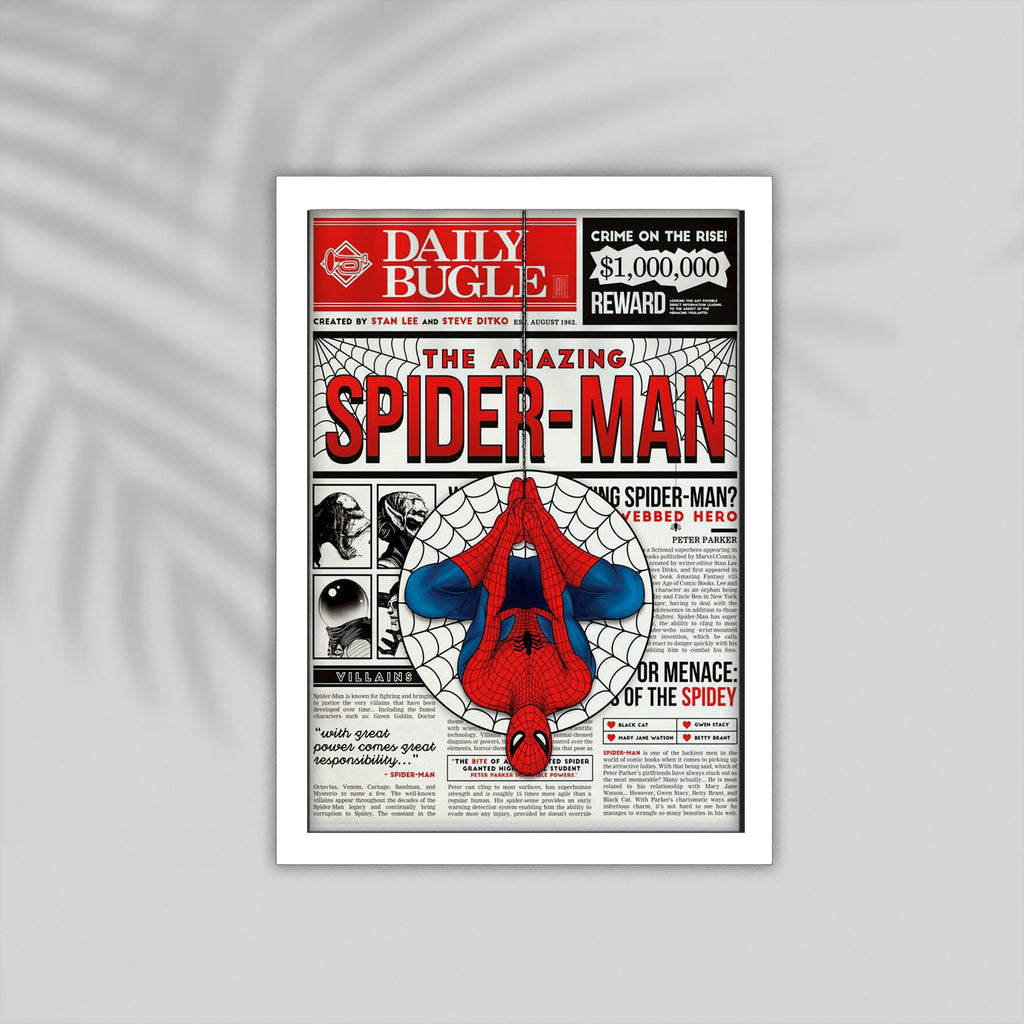 Spiderman Superhero Framed Poster