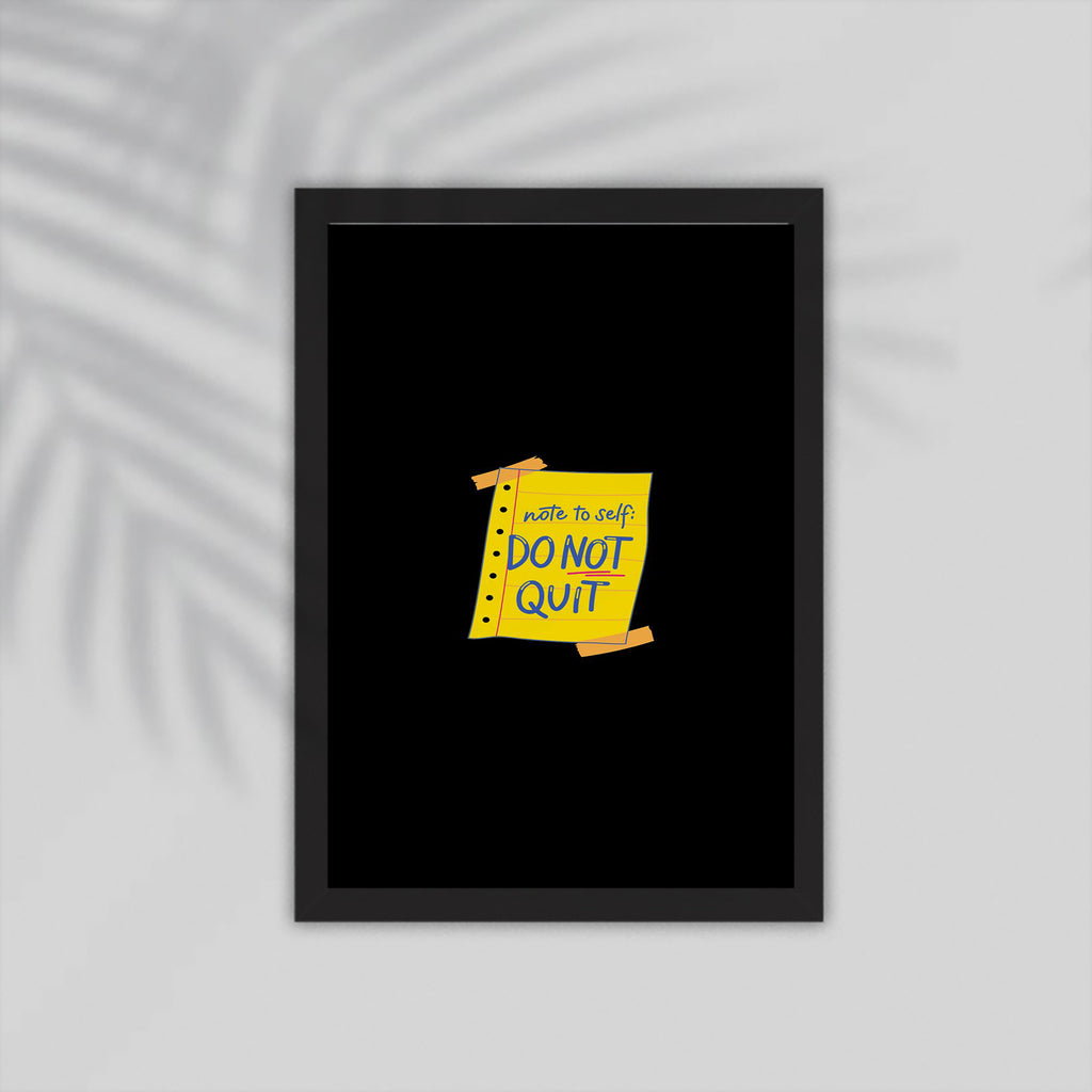 Quit English Framed Poster