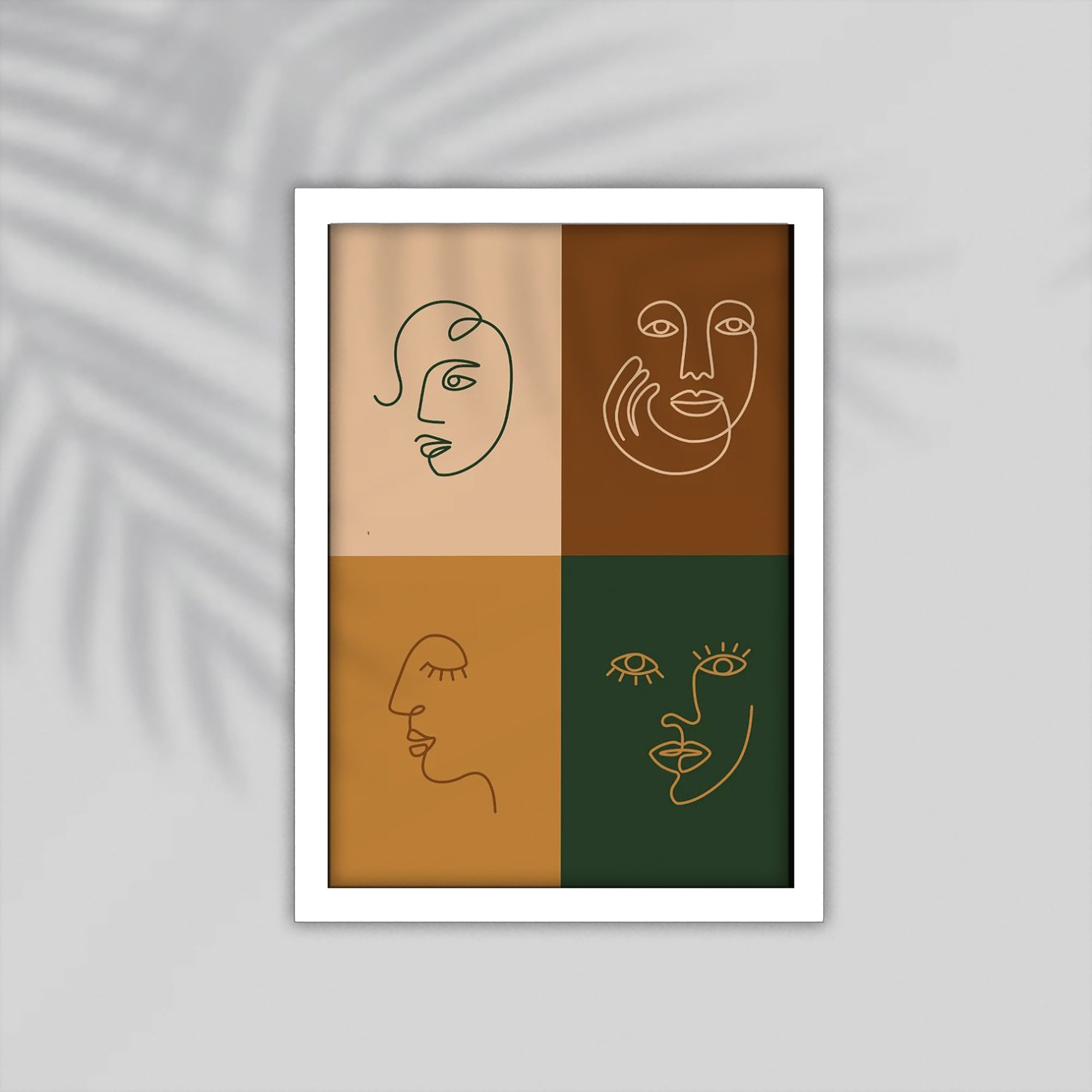 Faces Simple drawings Framed Poster
