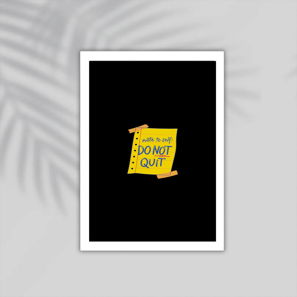 Quit English Framed Poster