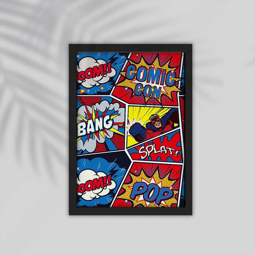 Bang Comic Framed Poster