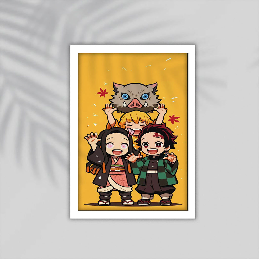 Yellow Anime Framed Poster