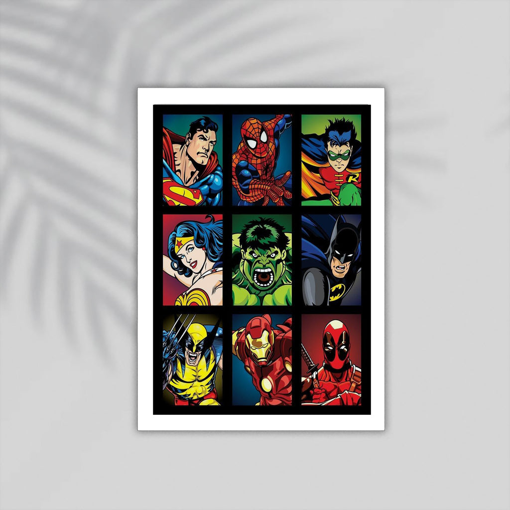 Marvel Superhero Framed Poster