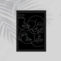 Faces Simple drawings Framed Poster