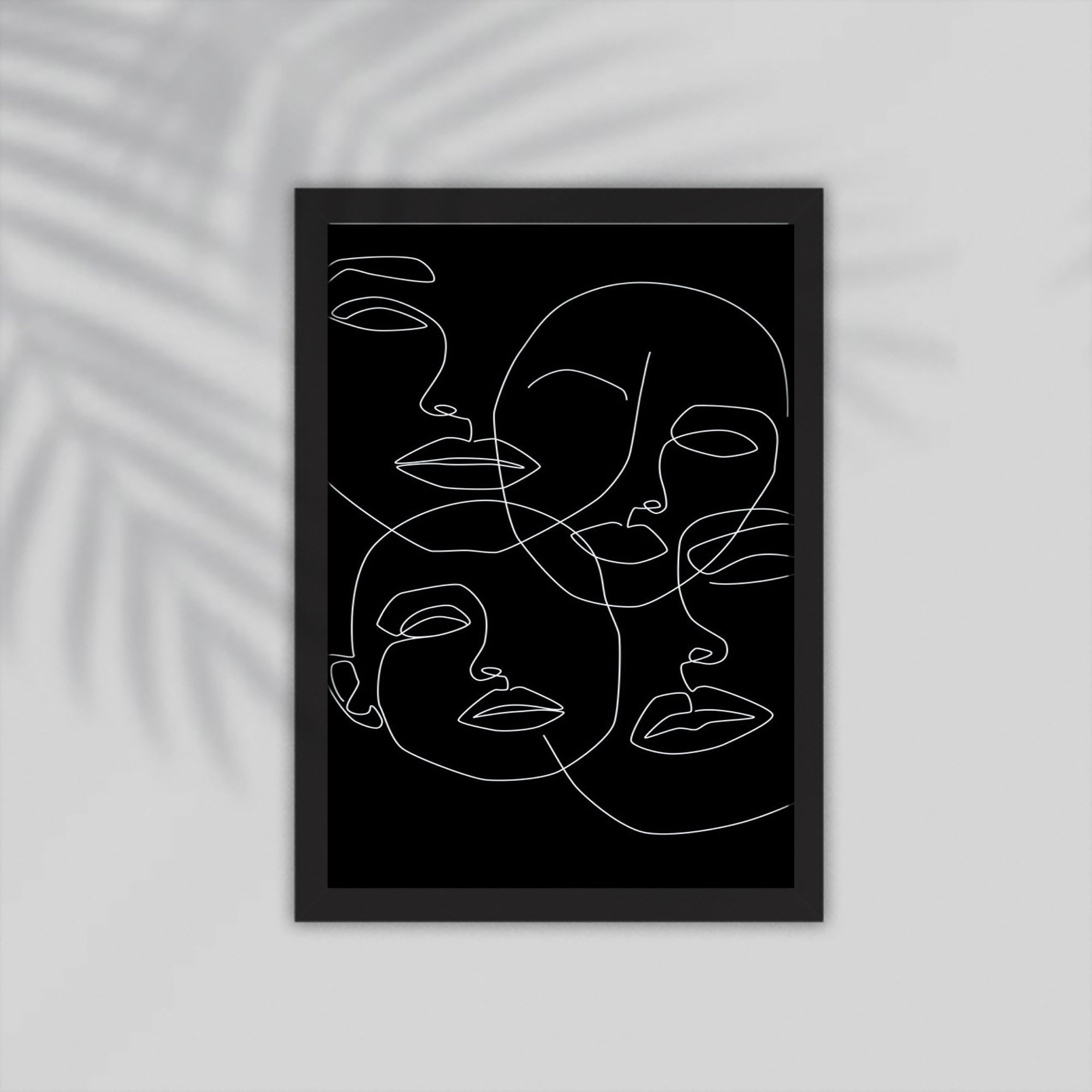 Faces Simple drawings Framed Poster