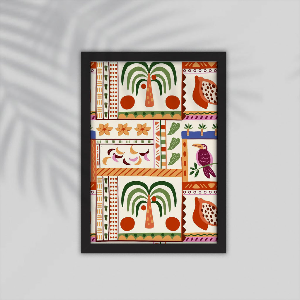 Bird Flower Framed Poster