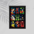 Marvel Superhero Framed Poster