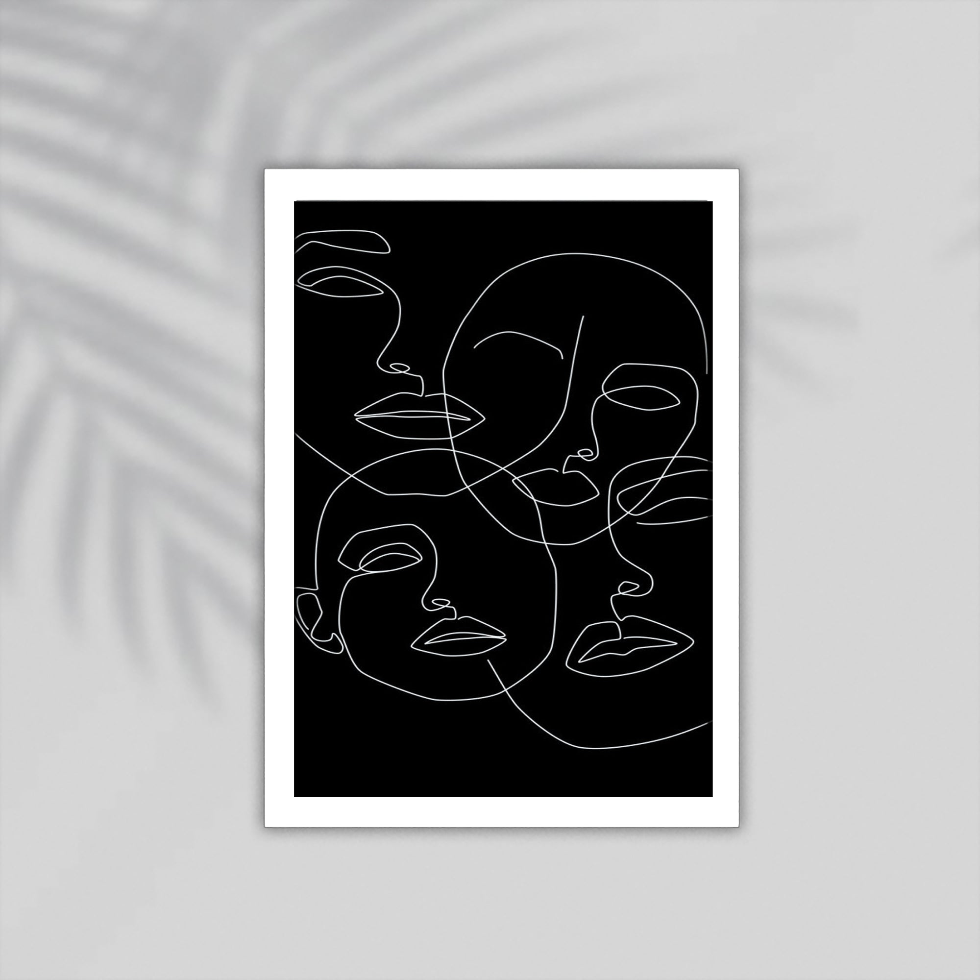 Faces Simple drawings Framed Poster