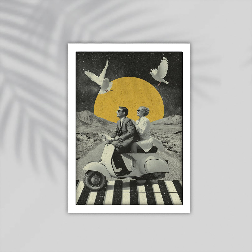 Women And Boy Comic Framed Poster