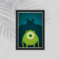 Monster Inc Cartoon Framed Poster