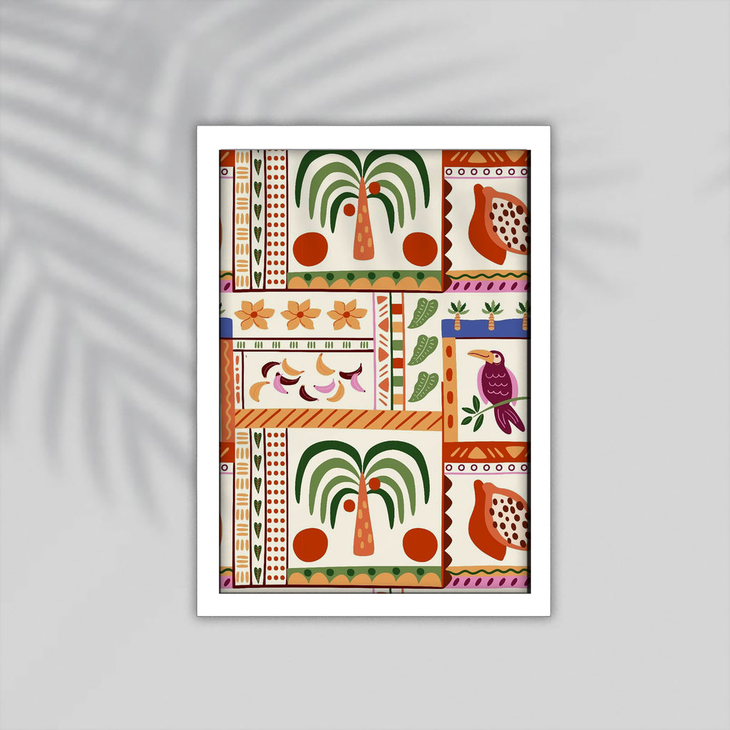 Bird Flower Framed Poster