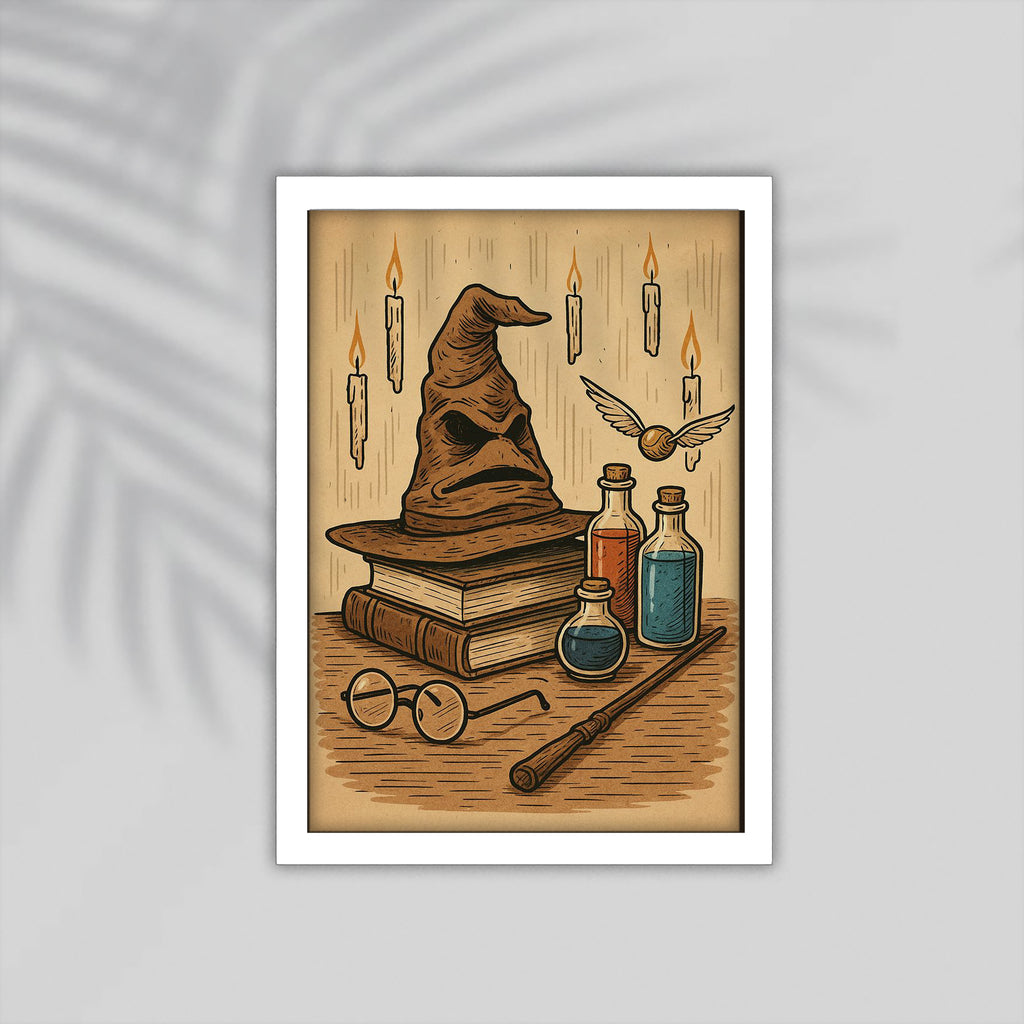 Harry Potter Cartoon Framed Poster