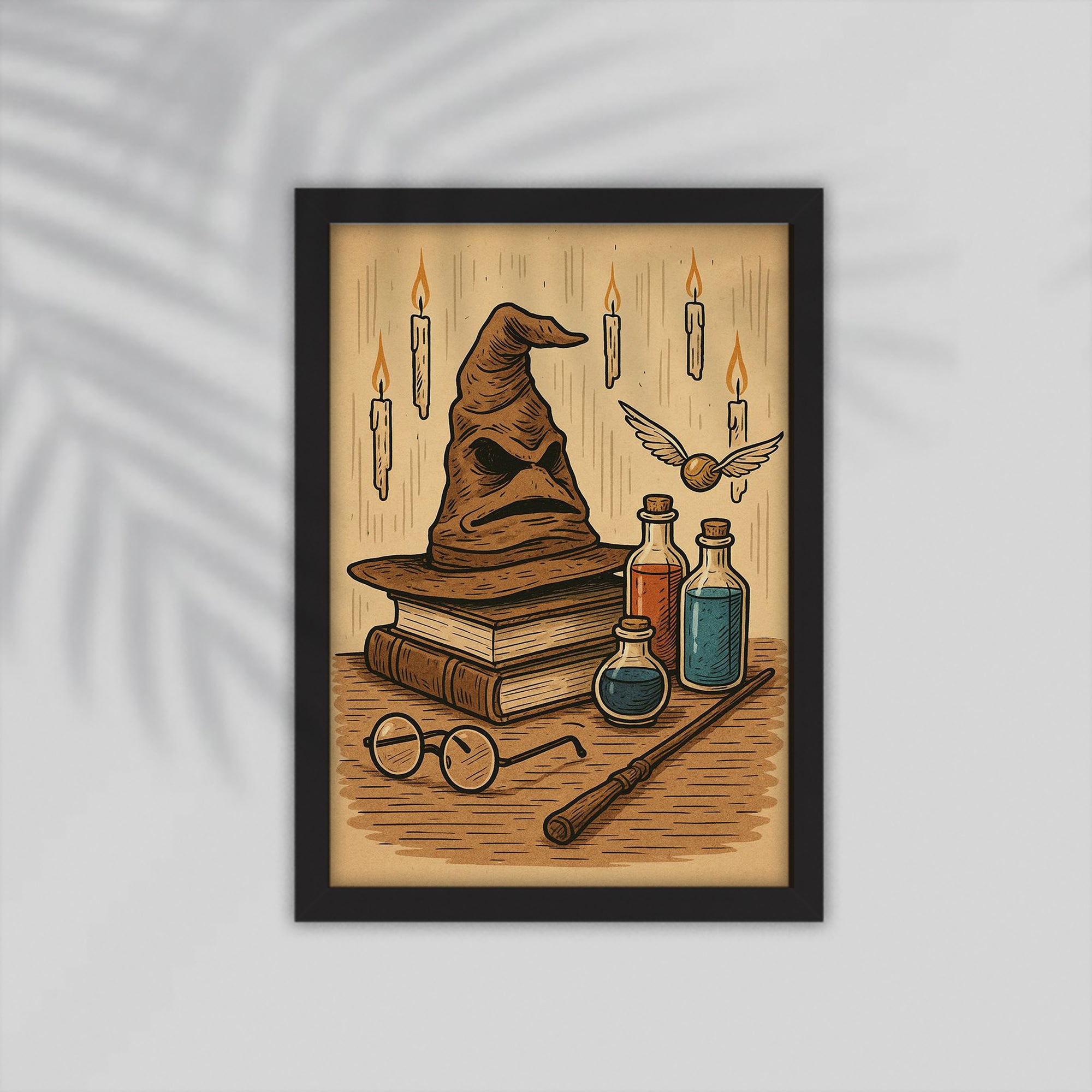 Harry Potter Cartoon Framed Poster