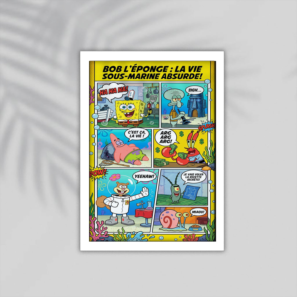 Spongepop Comic Framed Poster