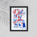 Girls Simple drawings Framed Poster