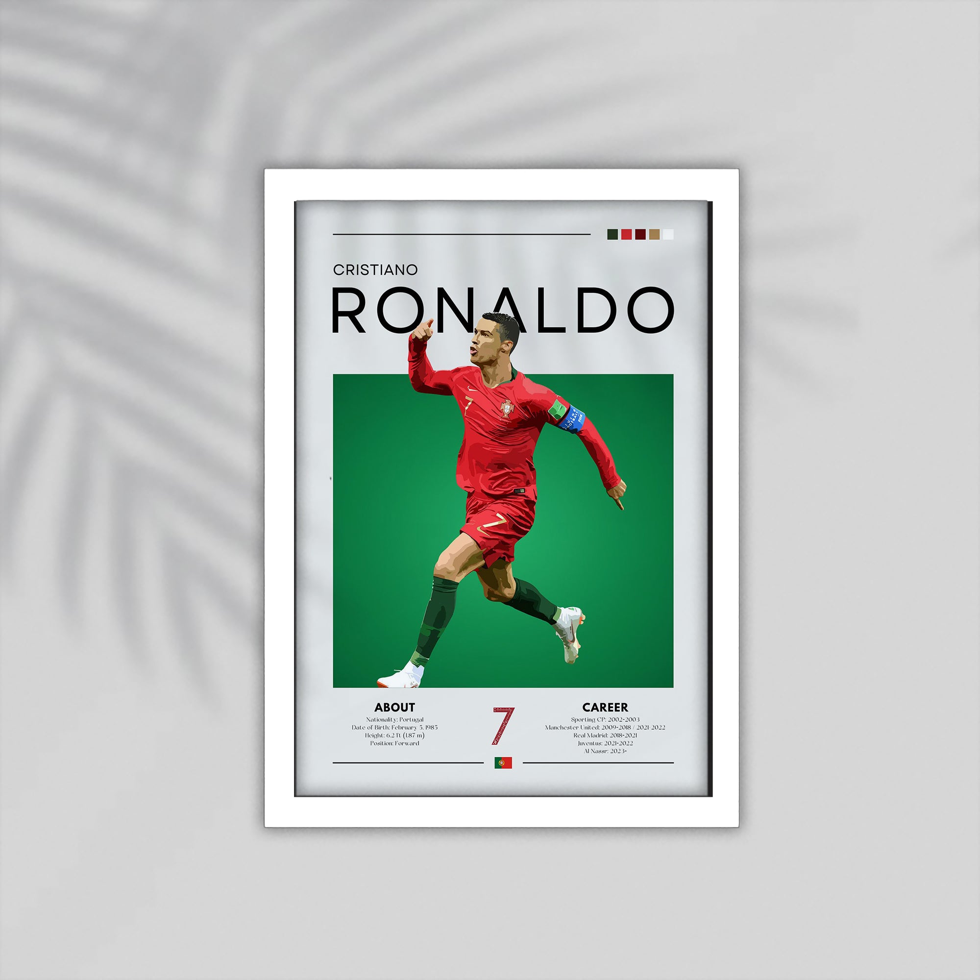 Ronaldo Football Framed Poster