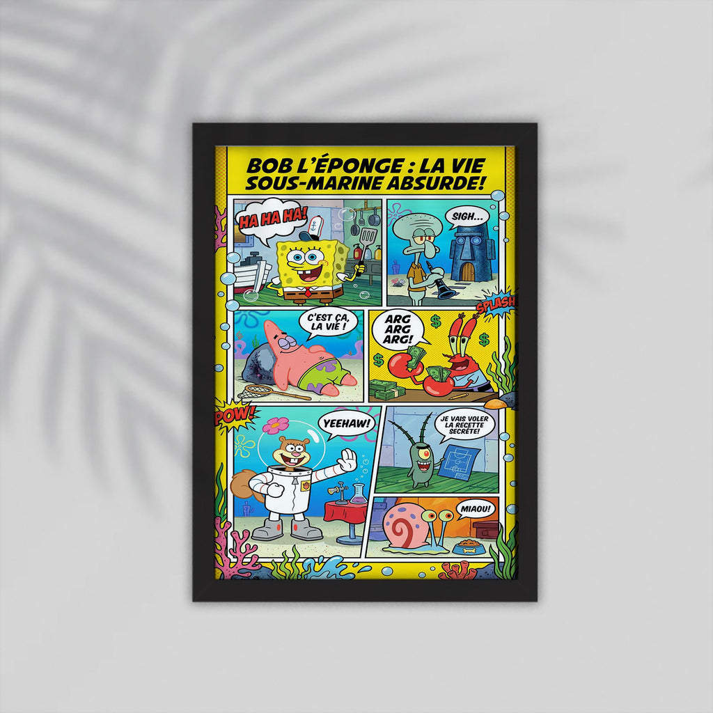 Spongepop Comic Framed Poster