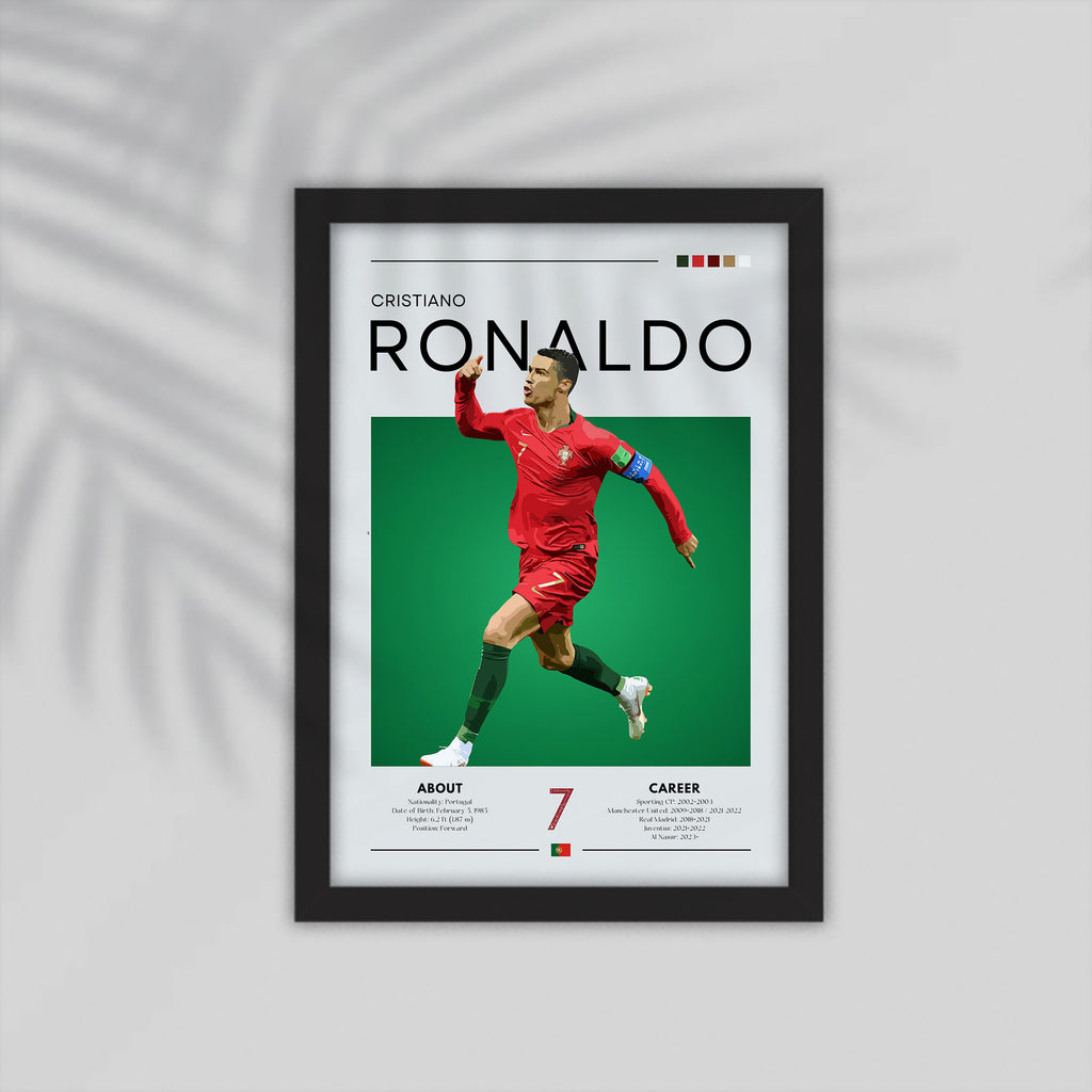 Ronaldo Football Framed Poster