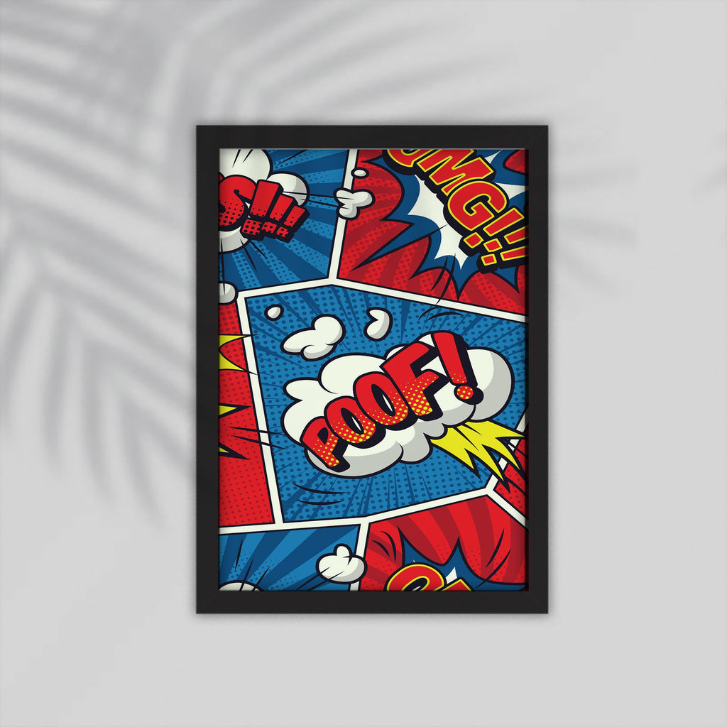 Poof Comic Framed Poster