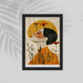 Girl Simple drawings Framed Poster