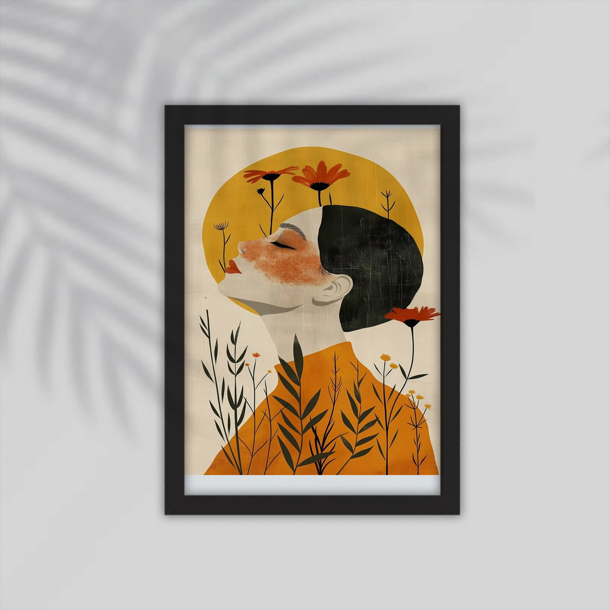 Girl Simple drawings Framed Poster
