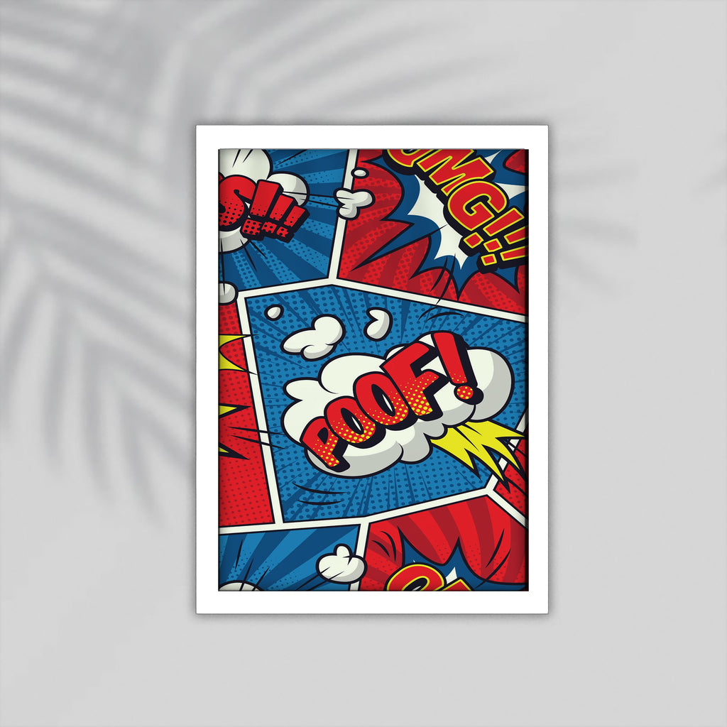 Poof Comic Framed Poster