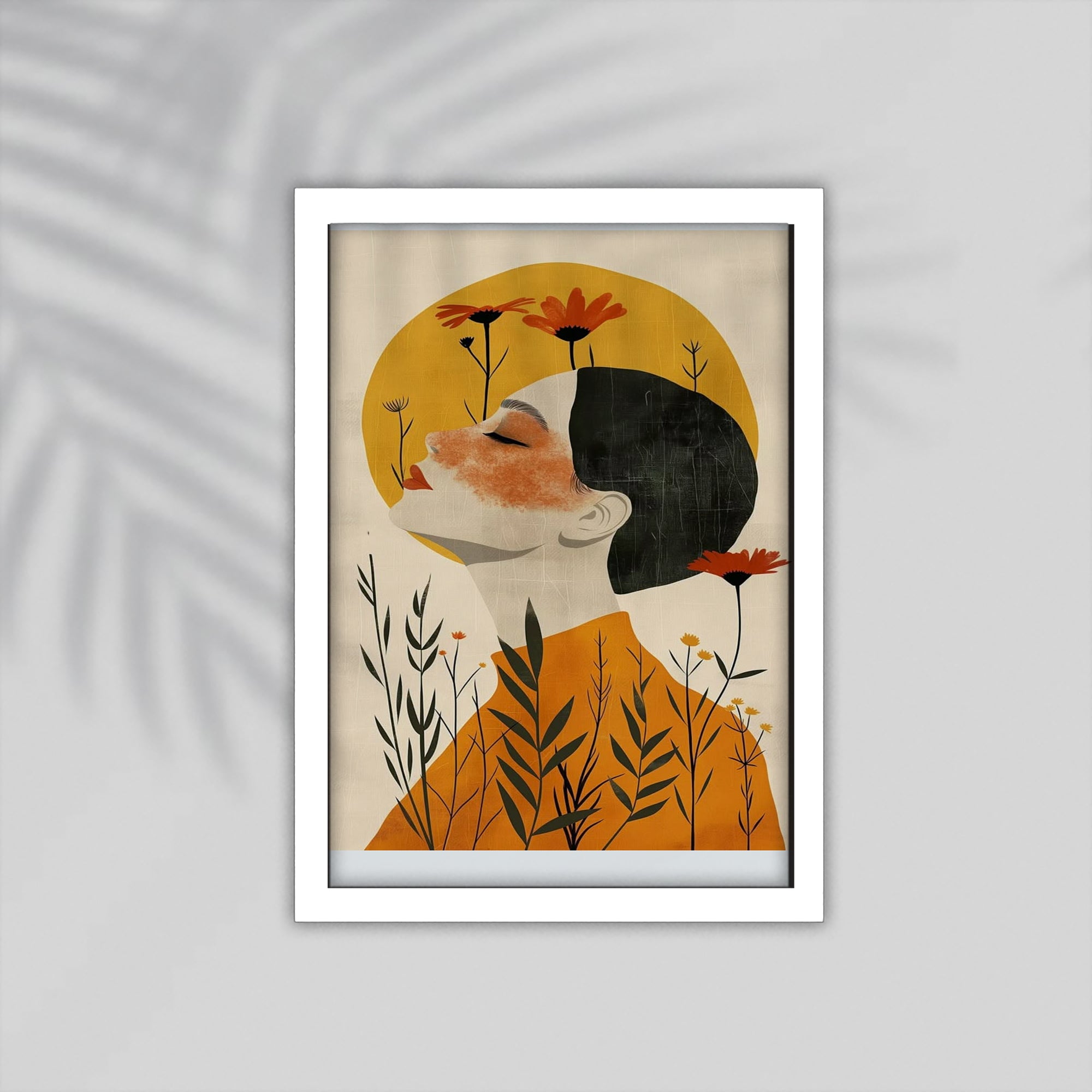 Girl Simple drawings Framed Poster