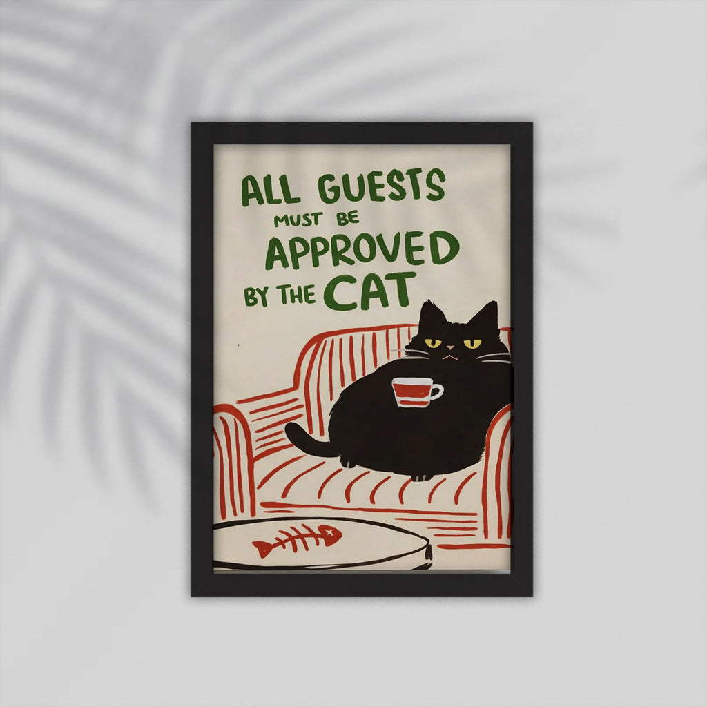 Cat English Framed Poster