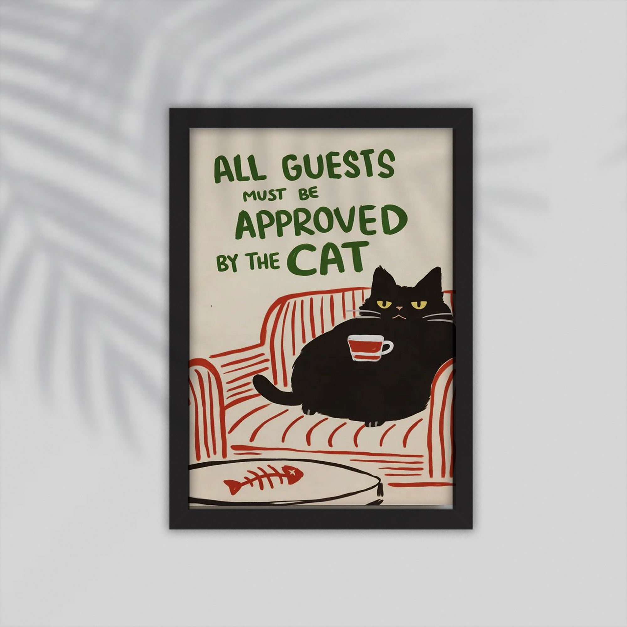 Cat English Framed Poster