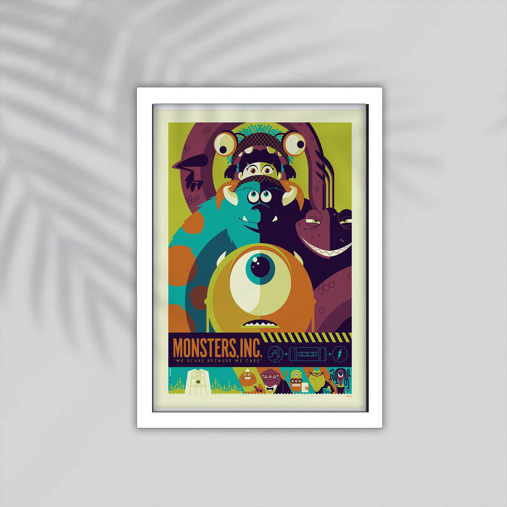 Monster Inc Cartoon Framed Poster
