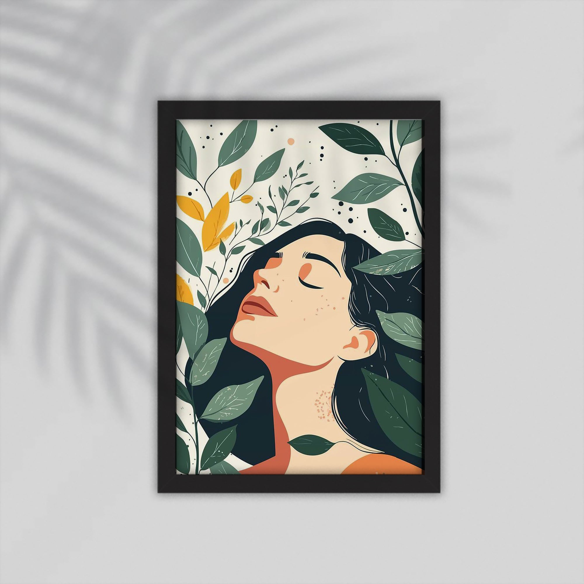 Girl Simple drawings Framed Poster
