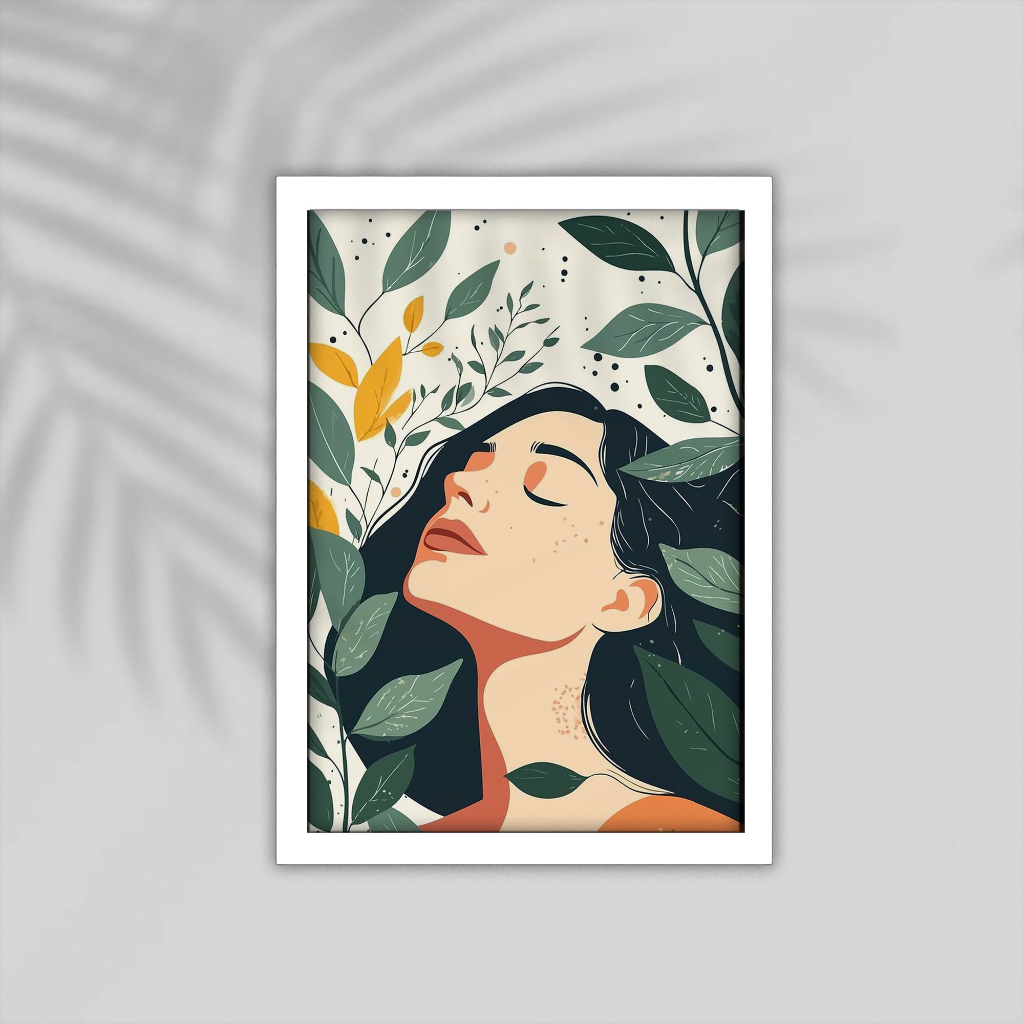 Girl Simple drawings Framed Poster