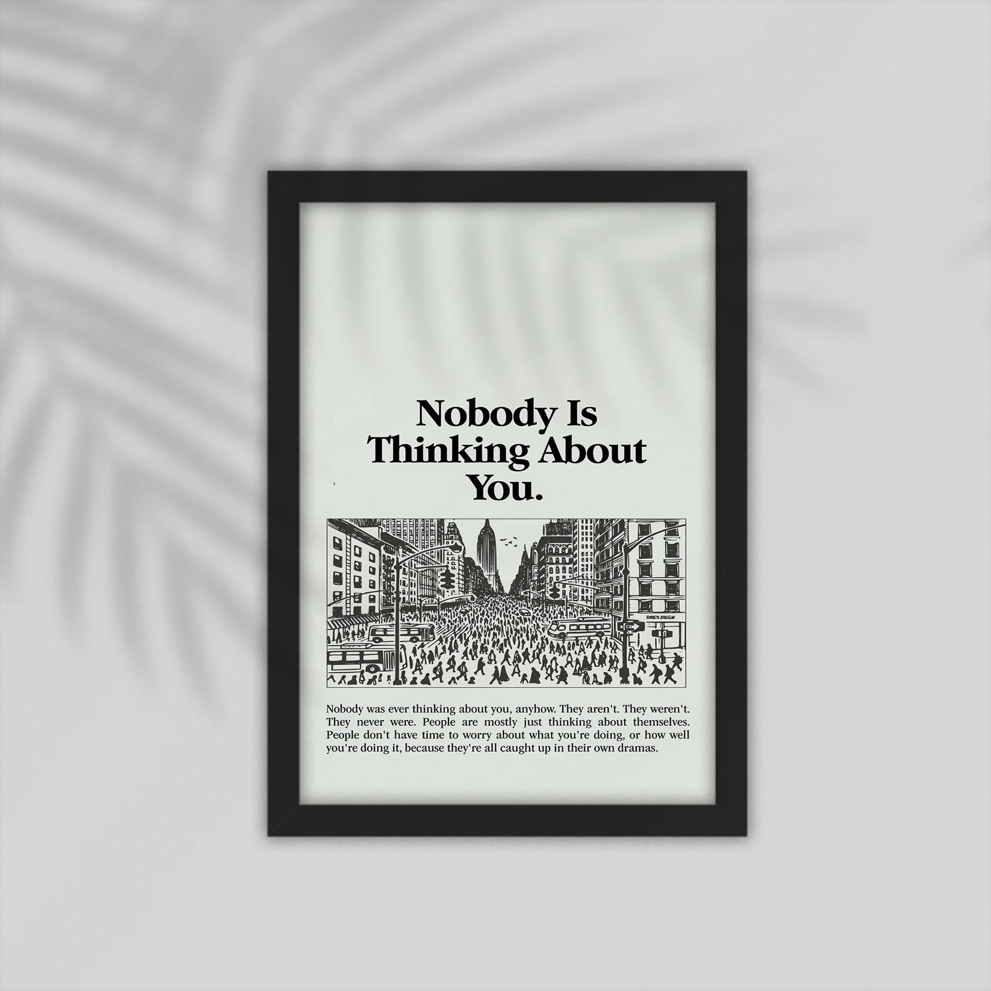 Nobady English Framed Poster